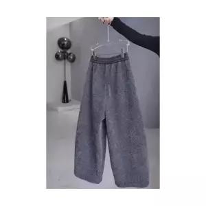 엘럽 여자 9부 바지 모직 추동 빅사이즈 슬림핏 캐주얼 할머니 원템4