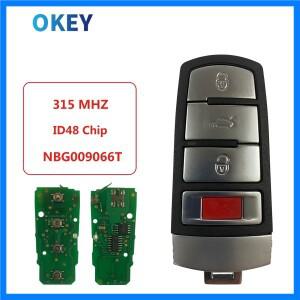 Okey 원격 제어 자동차 키 3+1 버튼 VW Volkswagen Passat 2006-2013 CC 2009-2015 FCCID NBG 용 315MHz ID