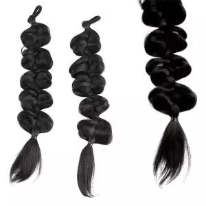 땋은머리 헤어피스 스타일 변형 가발 땋은 머리 장식 자연스러운 헤어 추가 (WFJ6V2Y)