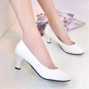 여성구두 펌프스 미들힐 면접 슬링백 통굽 애나멜 힐 (WFJ72ZI)