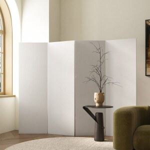 무지병풍 4폭 접이식 식당 가림막 흰색 가벽 파티션 칸막이 룸 거실