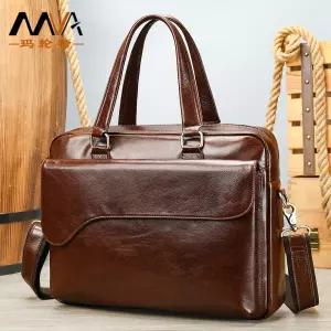 남성가방 서류가방 고급스러운 소가죽 가로 토트 비즈니스 노트북 가방 SK