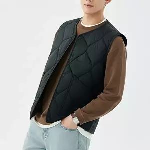 [모로엠]남자 외출 이너 사무실 실내 토톰한 퀄팅 포근한 패딩 조끼 DMS-VEP-Q4573459