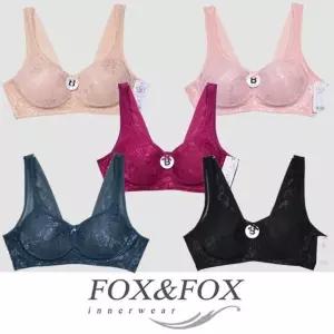 (폭스)자수 플라워 조끼스타일 풀컵 노와이어 B컵 브라 (WFK5VRB)