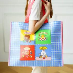 라인프렌즈 부직포백 블루