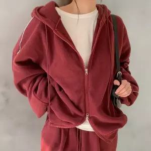 여성 빅사이즈 플리스 트랙수트 가을겨울 포근한 세트