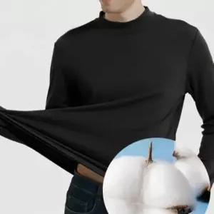 긴팔 기본 남자 보온 겨울 면티 남성 티셔츠 반목 반목티 반폴라