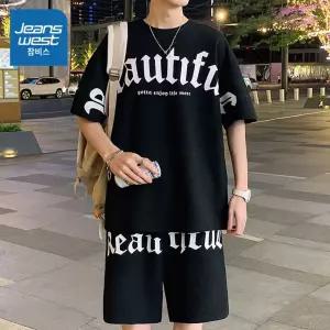 츄리닝 여름 세트 추리닝 반바지 반팔반바지 반팔 운동복