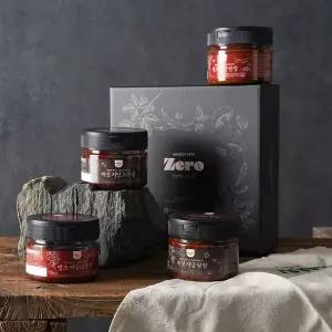 [이푸른]이순규 명인 저당장류 4종세트 (땡초저당쌈장+땡초저당고추장+버섯저당쌈장+버섯저당고추장) 각...