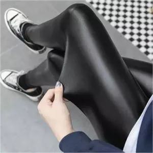 쫄바지 블랙 페이크 레더 가죽레깅스 유광 스키니 쫄바지