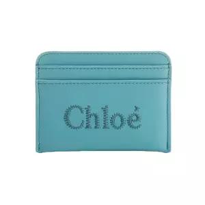 [끌로에] 끌로에 25FW 로고 자수 카드지갑 아쿠아 CHC23SP868I10 46K