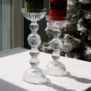 유리 캔들홀더 양초 받침 힐링 인테리어 소품들용기 크리스탈들 촛대 앤틱 빈티지들 감성 엔틱 장식 캠핑