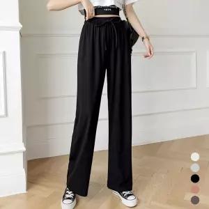 [퍼니메이커]쿨링바지 여름신상 아이스바지 여성 골지 와이드팬츠 면반바지 여성반바지 반바지 남자트레이