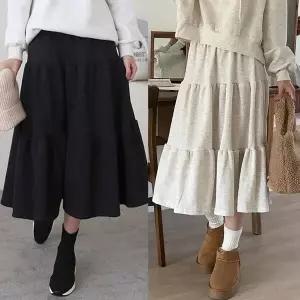 [하프클럽/셀러허브_여성트랜드패션]빅사이즈치마 V882L512 롱티어드기모스