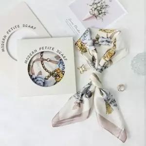 쁘띠 스카프 여름 실크 목스카프 선물포장 데일리 패션소품 KK923