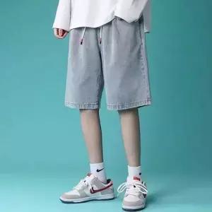 [셀러에이드]남성용 밴딩 데님 5부 팬츠 여름용 버뮤다 반바지 2컬러