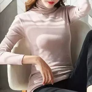 걸 겨울철 브러시드 목티셔츠 따뜻 써멀가공 타틀넥 데일리룩 레이어드이 유니크 너티