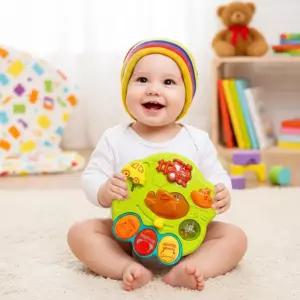 교통사운드 장난감 멜로디 효과음 구슬 셰이커 버튼 누르기 동물소리 딸랑이 감각발달 쉐이커