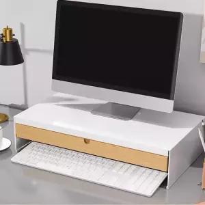 루그나 모니터받침대+서랍장 47x26cm 모니터스탠드 커피캡슐보관함 모니터거치대