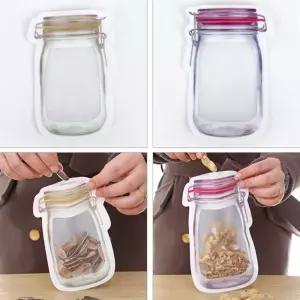 지퍼백 4개세트 캔디 쿠키 저장 보관 위생 비닐 밀봉 LfK3+7AdT