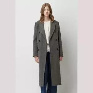 [롯데백화점]시슬리 메리 헤링본 테일러드 더블 롱 코트 SACT45561