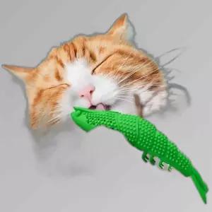 새우모양 실리콘 고양이 칫솔