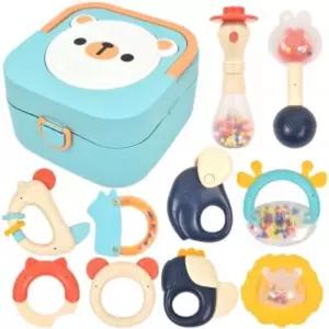 (힘찬)멜로디 북극곰 보관함 딸랑이 치아발육기 10종 세트 rt986 0개월 신생아 KC인증 출산 돌 선물 장난감