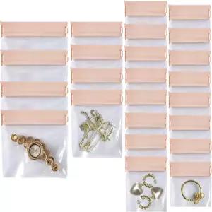 세라피어 24PCS 주얼리백 - EVA 안티 타니쉬 주얼리 보관 가방 여행용 재사용 및 산화 방지 강화 목걸이