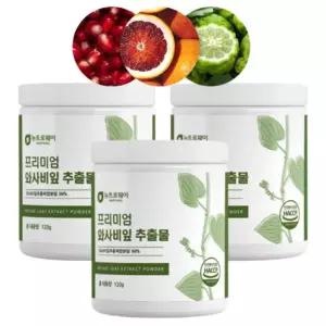 와사비잎추출물 석류 모로오렌지 베르가못 이소비텍신 3종혼합 분말 120g 3통