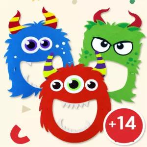 도메라스토어 몬스터 부직포 가면 만들기 초록색몬스터가면