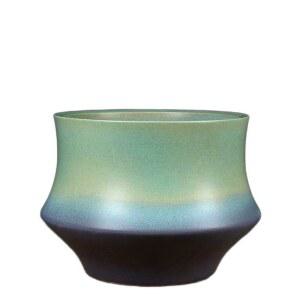 화분 개업선물 소나무 유약 링 옹기 구멍 군녹색 대형 31cm 특대형