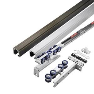 미닫이 중문 댐퍼 원슬라이딩 도어 풀리 4륜 문 2열 레일 창 01 침실