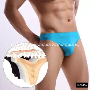 남성 컬러 누디 실크 T팬티 무봉제 심리스 섹시 티팬티 태닝 속옷 헬스팬티