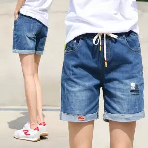 동대문스타일 여자반바지 빈티지 롤업 밴딩 4부 청반바지 OB784