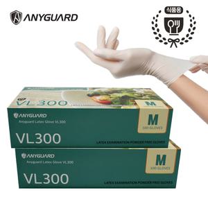 애니가드 일회용 라텍스 요리 위생 미용 장갑 200매