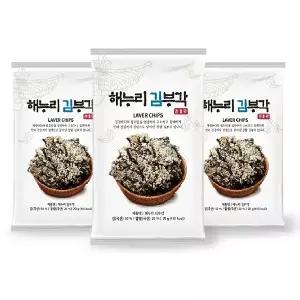 [남원명물] 해누리 찹쌀 김부각 선물용 세트(70g*3봉) 