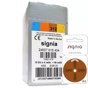 지멘스 시그니아 보청기배터리 312번(40EA) 갈색 보청기건전지 밧데리 부모님선물