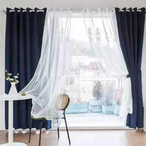 디망쉬 특대형암막+플라워팟 레이스 거실커튼4장