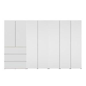 한샘 바이엘 채널 옷장세트 화이트 350cm(높이216cm) 데일리서랍형