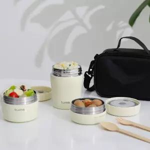 텀스 마카롱 보온도시락 세트 3P