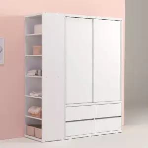 솔트 1600 슬라이딩 서랍 옷장+측면장 mcr100