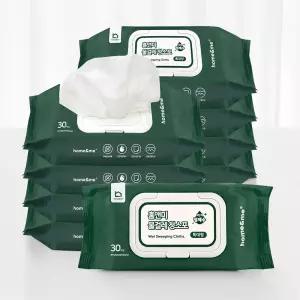 물걸레 청소포 특대형 300매 청소물티슈 캡형 (30매X10팩)