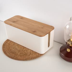 홈365 우드 멀티탭정리함 / 3구~6구 콘센트 케이블 전선 선정리 박스 보관함