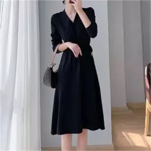 [오노마] ONM V넥 랩원피스 허리스트링 A라인 네추럴핏 데일리룩 (S8117745)