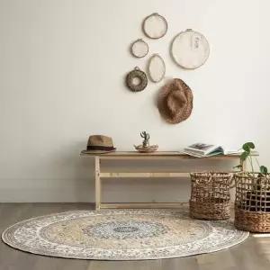 [텐바이텐]서닐 수입러그 거실러그 페르시안카페트(원형러그 베이지 지름150)