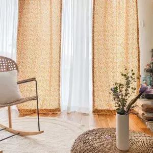 [텐바이텐]마리 플라워 커튼-옐로우