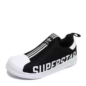 아디다스 키즈 슈퍼스타 360 X 슬립온 아동화 블랙 GX3236