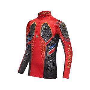 [KMG]아티누스 AT 599R 고밀도 냉감 승화티 낚시복 레드