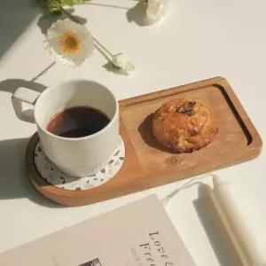 [텐바이텐]홈카페 인테리어 규조토 컵받침 티코스터 우드 트레이