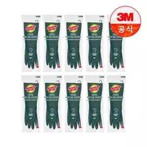 [3M]고리형 다크그린 고무장갑 10개